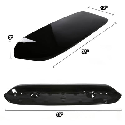 D-Motoring - Spoiler - 45 - Bolt-On Design - Fiberglass Reinforced Plastic - 96-00 Honda Civic Hatchback - 4