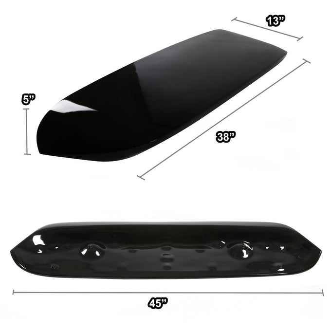 D-Motoring - Spoiler - 45 - Bolt-On Design - Fiberglass Reinforced Plastic - 96-00 Honda Civic Hatchback - 4