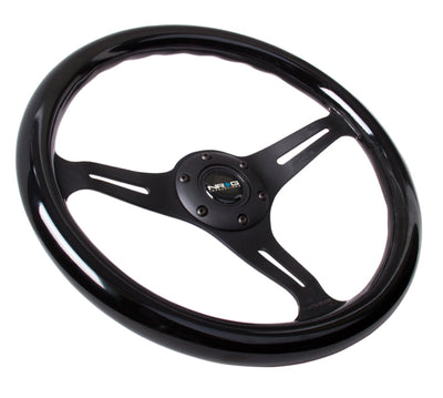 NRG Innovations - Steering Wheel - Colored Wood Series - Black Spoke - 2