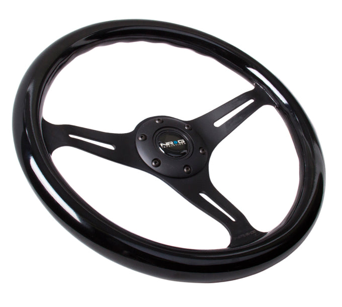NRG Innovations - Steering Wheel - Colored Wood Series - Black Spoke - 2