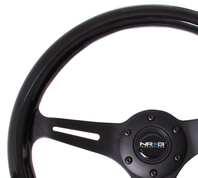 NRG Innovations - Steering Wheel - Colored Wood Series - Black Spoke - 3