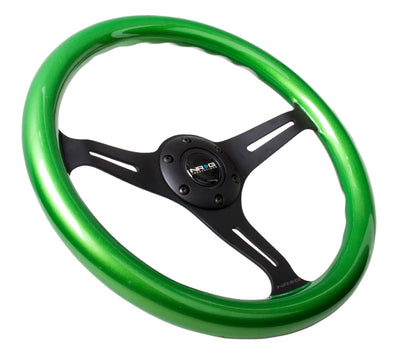 NRG Innovations - Steering Wheel - Colored Wood Series - Black Spoke - 3