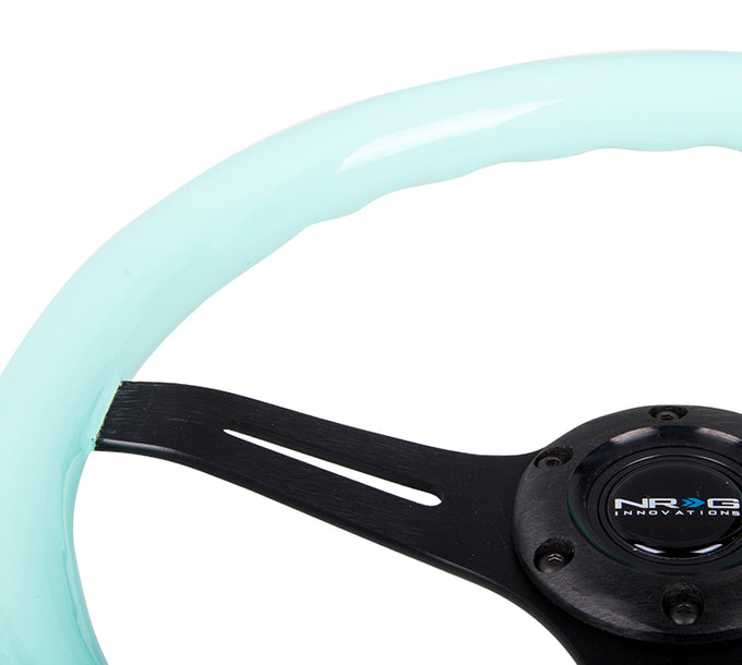 NRG Innovations - Steering Wheel - Colored Wood Series - Black Spoke - 3