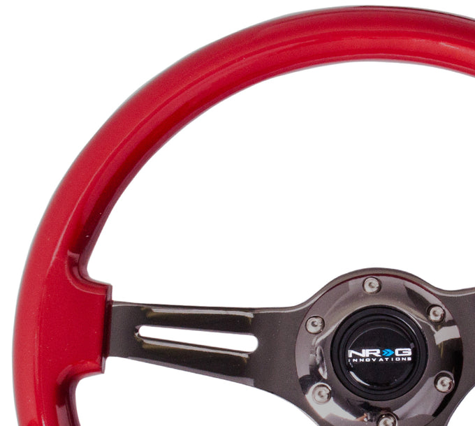 NRG Innovations - Steering Wheel - Colored Wood Series - Black Spoke - 3