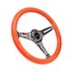 NRG Innovations - Steering Wheel - Colored Wood Series - Chrome Spoke - 3