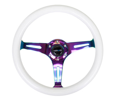 NRG Innovations - Steering Wheel - Colored Wood Series - Neochrome Spoke - 2