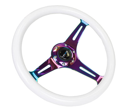 NRG Innovations - Steering Wheel - Colored Wood Series - Neochrome Spoke - 3