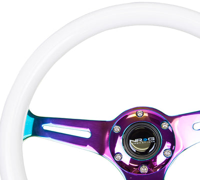 NRG Innovations - Steering Wheel - Colored Wood Series - Neochrome Spoke - 2
