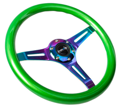 NRG Innovations - Steering Wheel - Colored Wood Series - Neochrome Spoke - 2