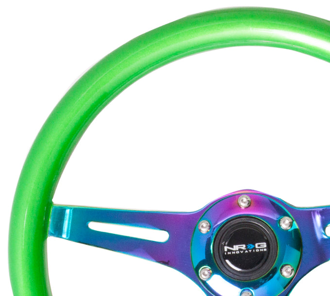 NRG Innovations - Steering Wheel - Colored Wood Series - Neochrome Spoke - 3