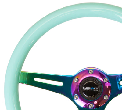 NRG Innovations - Steering Wheel - Colored Wood Series - Neochrome Spoke - 2