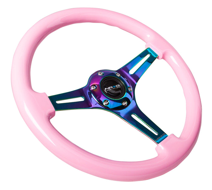 NRG Innovations - Steering Wheel - Colored Wood Series - Neochrome Spoke - 2