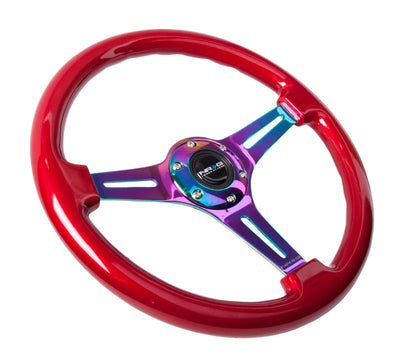 NRG Innovations - Steering Wheel - Colored Wood Series - Neochrome Spoke - 2