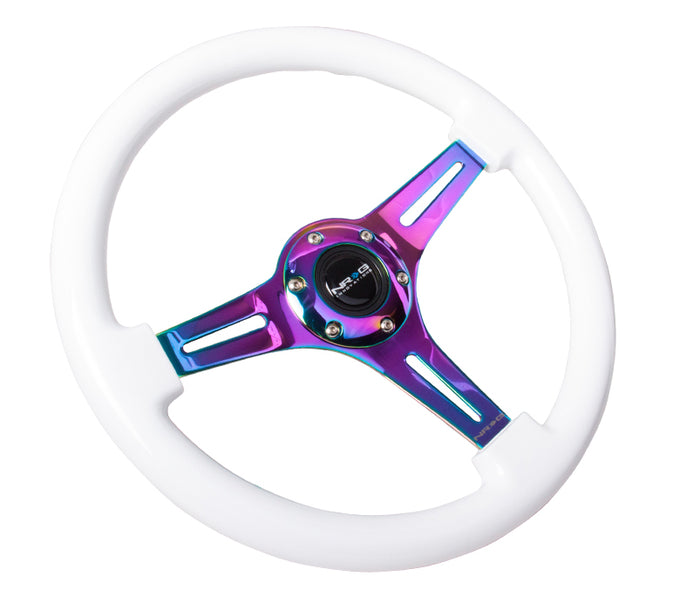 NRG Innovations - Steering Wheel - Colored Wood Series - Neochrome Spoke - 2