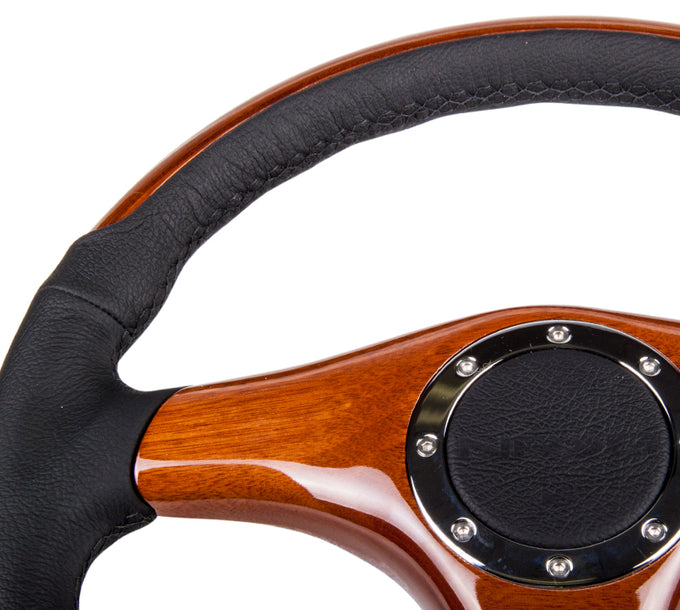 NRG Innovations - Steering Wheel - Vintage Wood Grain Steering Wheel - 3