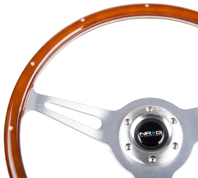 NRG Innovations - Steering Wheel - Vintage Wood Grain Steering Wheel - 3