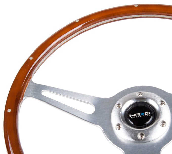 NRG Innovations - Steering Wheel - Vintage Wood Grain Steering Wheel - 3