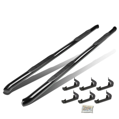 D-Motoring - Running Boards - 3 in. - Black - Chevy Silverado Crew Cab / GMC Sierra Crew Cab - 1