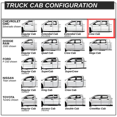 D-Motoring - Running Boards - 3 in. - Black - Chevy Silverado Crew Cab / GMC Sierra Crew Cab - 5