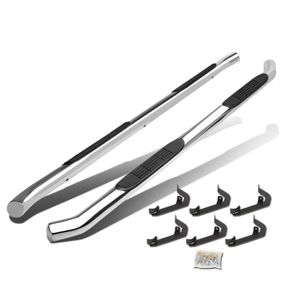 D-Motoring - Running Boards - 3 in. - Silver - Chevy Silverado Crew Cab / GMC Sierra Crew Cab - 1