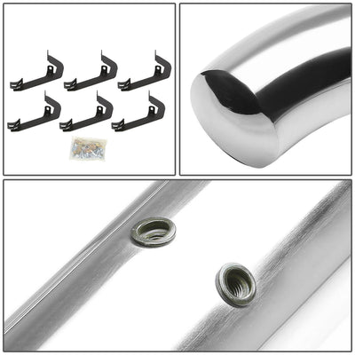 D-Motoring - Running Boards - 3 in. - Silver - Chevy Silverado Crew Cab / GMC Sierra Crew Cab - 3
