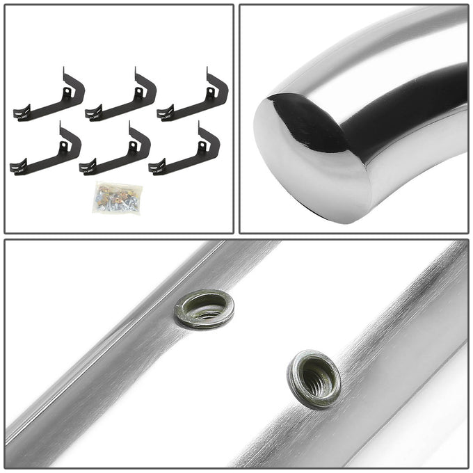 D-Motoring - Running Boards - 3 in. - Silver - Chevy Silverado Crew Cab / GMC Sierra Crew Cab - 3