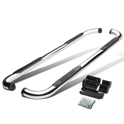 D-Motoring - Running Boards - 3 in. - Polished Stainless Steel - Silver - GMC Yukon XL 1500 / Chevy Avalanche 1500 / Suburban 1500 - 1