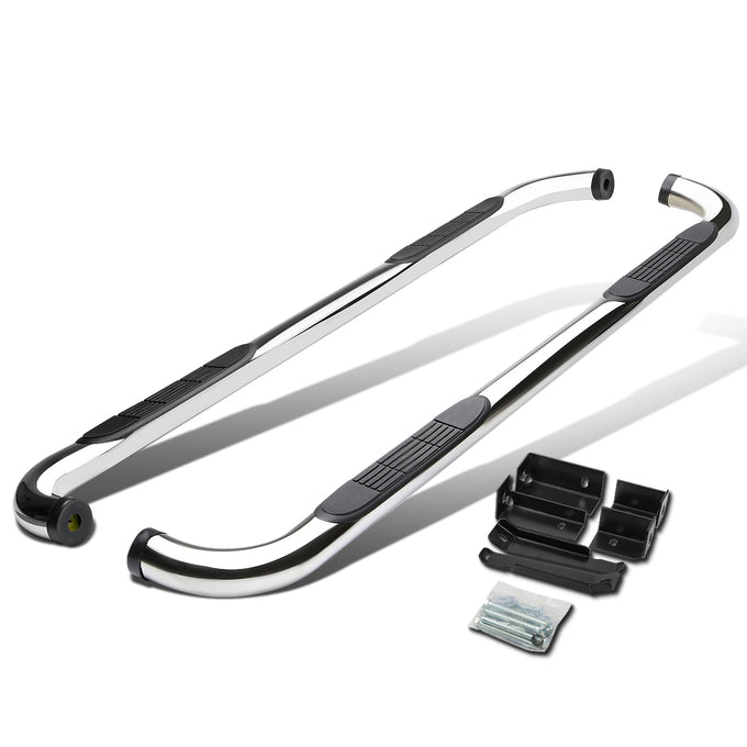 D-Motoring - Running Boards - 3 in. - Polished Stainless Steel - Silver - GMC Yukon XL 1500 / Chevy Avalanche 1500 / Suburban 1500 - 1