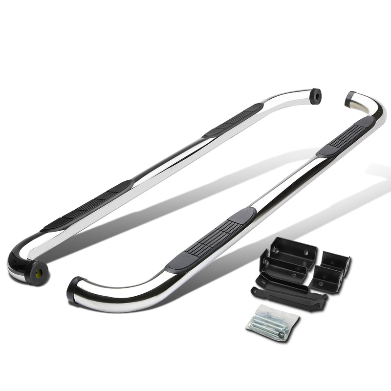 D-Motoring - Running Boards - 3 in. - Polished Stainless Steel - Silver - GMC Yukon XL 1500 / Chevy Avalanche 1500 / Suburban 1500 - 1