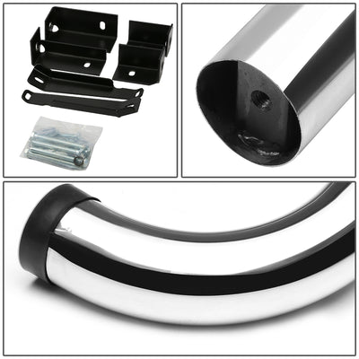 D-Motoring - Running Boards - 3 in. - Polished Stainless Steel - Silver - GMC Yukon XL 1500 / Chevy Avalanche 1500 / Suburban 1500 - 3