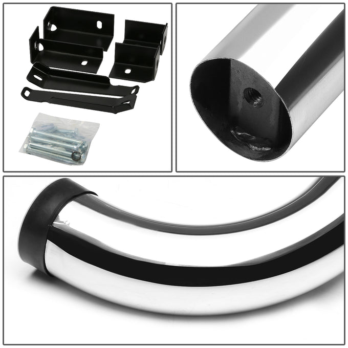 D-Motoring - Running Boards - 3 in. - Polished Stainless Steel - Silver - GMC Yukon XL 1500 / Chevy Avalanche 1500 / Suburban 1500 - 3