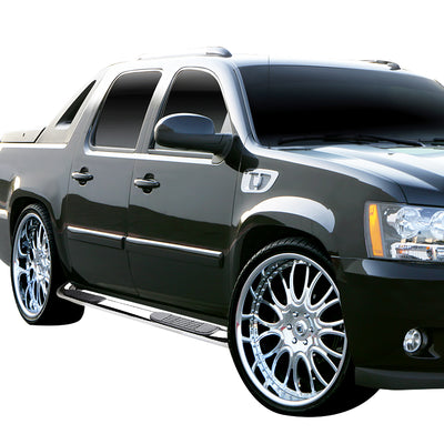 D-Motoring - Running Boards - 3 in. - Polished Stainless Steel - Silver - GMC Yukon XL 1500 / Chevy Avalanche 1500 / Suburban 1500 - 5
