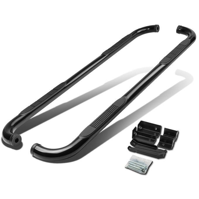 D-Motoring - Running Boards - 3 in. - Coated Mild Steel - Black - GMC Sierra Extended Cab / Chevy Silverado Extended Cab - 1