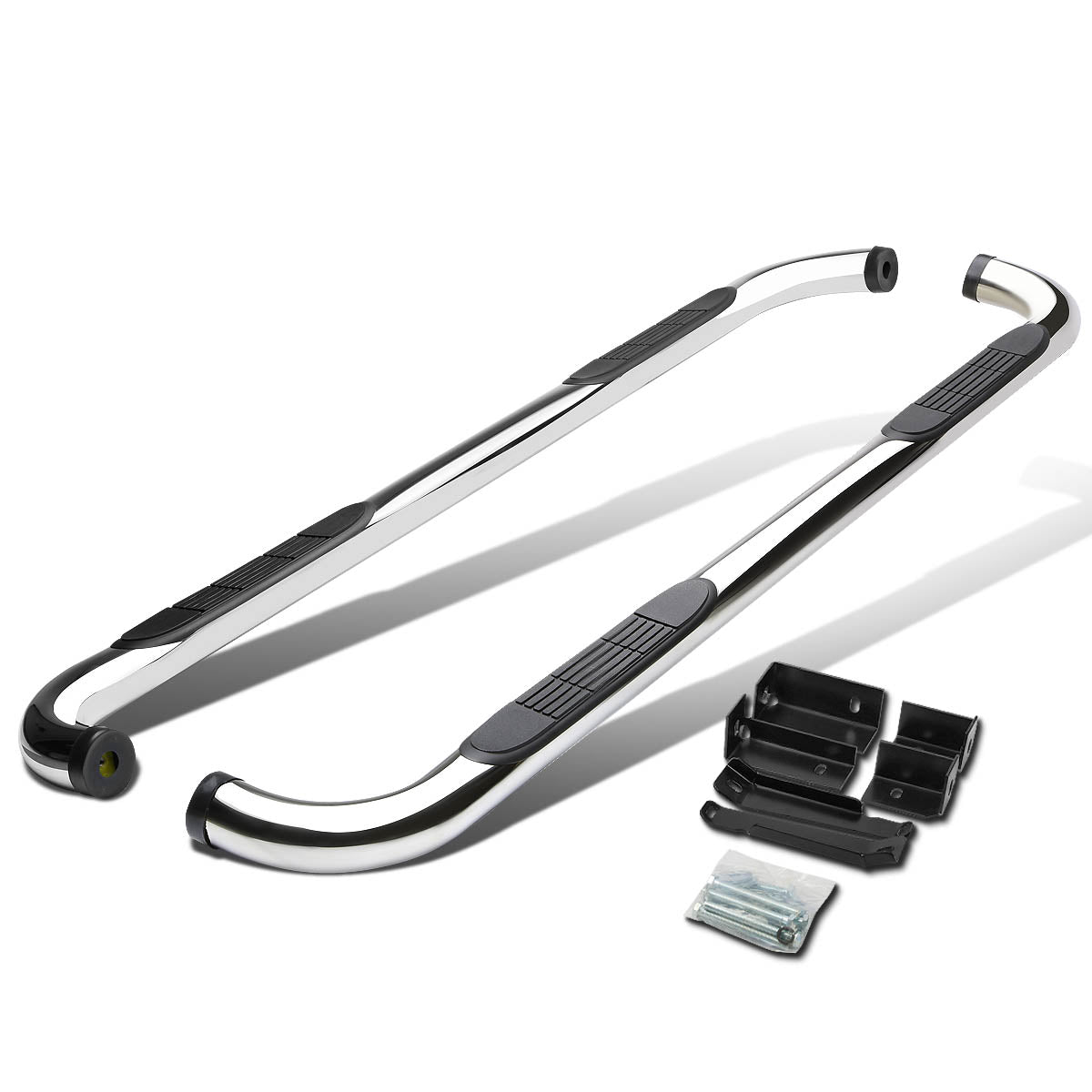 D-Motoring - Running Boards - 3 in. - Stainless Steel - Silver - GMC Yukon XL 1500 / Chevy Avalanche 1500 / Suburban 1500 - 1