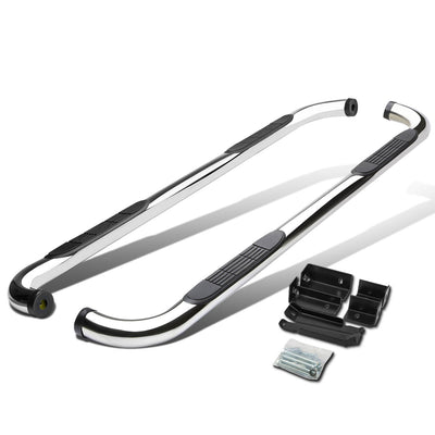D-Motoring - Running Boards - 3 in. - Stainless Steel - Silver - GMC Yukon XL 1500 / Chevy Avalanche 1500 / Suburban 1500 - 1