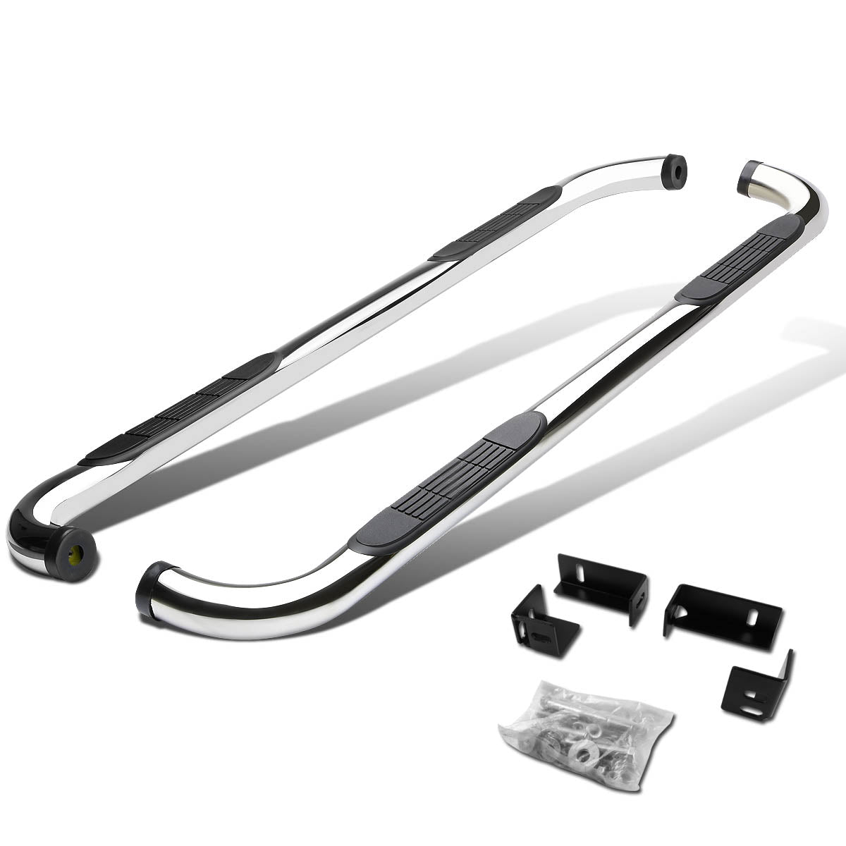 D-Motoring - Running Boards - 3 in. - Silver - 04-14 Chevy Colorado Crew Cab / GMC Canyon Crew Cab - 1