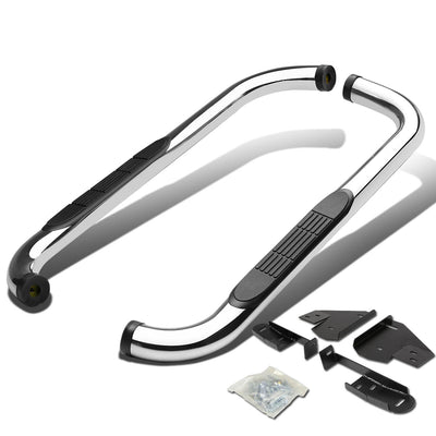 D-Motoring - Running Boards - 3 in. - Silver - RAM 1500 2500 3500 Standard Cab 2Dr / Dodge RAM 2500 3500 Standard Cab 2Dr - 1