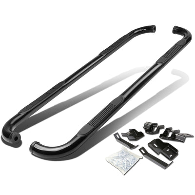 D-Motoring - Running Boards - 3 in. - Powder Coated Mild Steel - Black - RAM 1500 2500 3500 Standard Cab 2Dr / Dodge RAM 2500 3500 Standard Cab 2Dr - 1