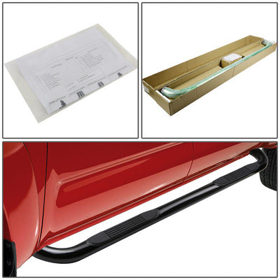 D-Motoring - Running Boards - 3 in. - Powder Coated Mild Steel - Black - RAM 1500 2500 3500 Standard Cab 2Dr / Dodge RAM 2500 3500 Standard Cab 2Dr - 4