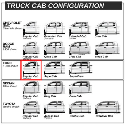 D-Motoring - Running Boards - 3 in. - Ford F-250 / F-350 / F-450 / F-550 SD Standard Cab - 5