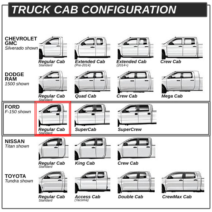 D-Motoring - Running Boards - 3 in. - Ford F-250 / F-350 / F-450 / F-550 SD Standard Cab - 5