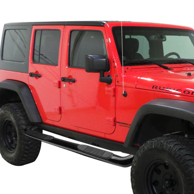 D-Motoring - Running Boards - 3 in. - Black - 07-16 Jeep Wrangler 4-Door - 5
