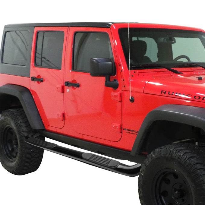 D-Motoring - Running Boards - 3 in. - Black - 07-16 Jeep Wrangler 4-Door - 5