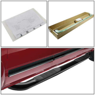 D-Motoring - Running Boards - 3 in. - Black - 01-04 Toyota Tacoma Double (Crew) Cab - 4