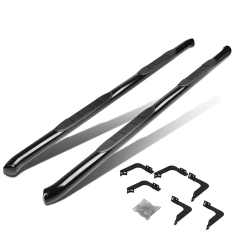 D-Motoring - Running Boards - 3 in. - Black - Carbon Steel - 05-16 Nissan Frontier Crew Cab - 1