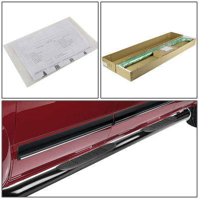 D-Motoring - Running Boards - 3 in. - Black - Carbon Steel - 05-16 Nissan Frontier Crew Cab - 4