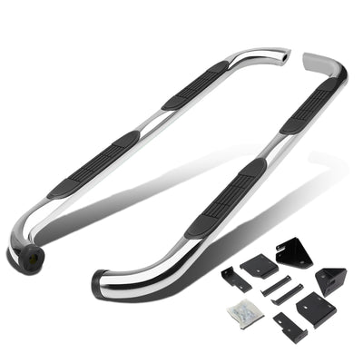 D-Motoring - Running Boards - 3 in. - Stainless - Mazda B2500 / B3000 / B3200 / B4000 4-Door Extended Cab / Ford Ranger 4-DoorExtended Cab - 1