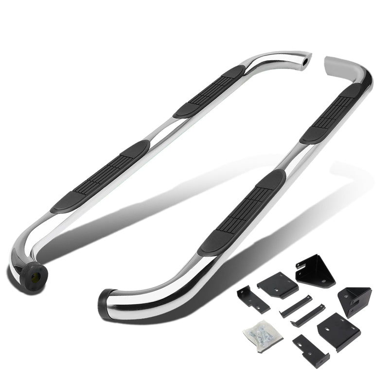 D-Motoring - Running Boards - 3 in. - Stainless - Mazda B2500 / B3000 / B3200 / B4000 4-Door Extended Cab / Ford Ranger 4-DoorExtended Cab - 1