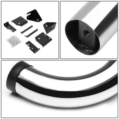 D-Motoring - Running Boards - 3 in. - Stainless - Mazda B2500 / B3000 / B3200 / B4000 4-Door Extended Cab / Ford Ranger 4-DoorExtended Cab - 3