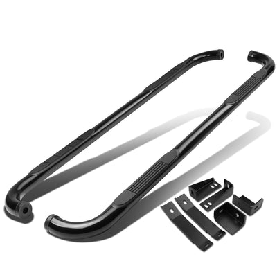 D-Motoring - Running Boards - 3 in. - Carbon Steel - GMC Sierra Crew Cab / Chevy Silverado Crew Cab - 1